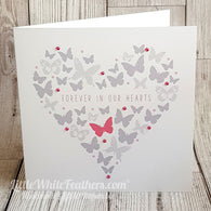 BUTTERFLY HEART CARD (with choice of message)