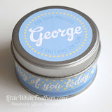 FORGET-ME-NOT CANDLE (additional message around tin)