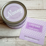 LAVENDER with JASMINE CANDLE (additional message around tin)