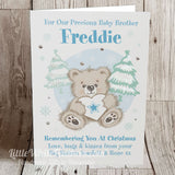 PERSONALISED CHRISTMAS TEDDY BEAR CARD