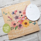 REMEMBRANCE EASTER EGG - PLANTABLE SEED CARD