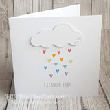 ‘RAINBOW BABY’ LOVE HEARTS CARD