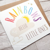 RAINBOW BABY CARD - HELLO LITTLE ONE