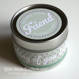 PEPPERMINT with LAVENDER & ROSEMARY CANDLE (additional message around tin)
