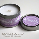 PURE LAVENDER CANDLE (additional message around tin)