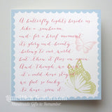 'A BUTTERFLY LIGHTS...' QUOTE CARD (can be personalised)