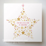'LITTLE STAR AT CHRISTMAS' CARD (can be personalised)
