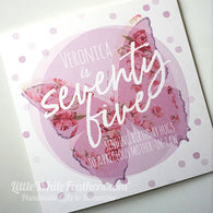 PERSONALISED DOTTY CARDS with a butterfly