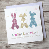 POLKA DOT EASTER BUNNY CARD (can be personalised)