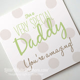 ‘DADDY MESSAGE' CARDS with dots
