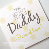 ‘DADDY MESSAGE' CARDS with stars