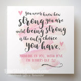 FATHERS DAY - 'HOW STRONG YOU ARE' QUOTE CARD
