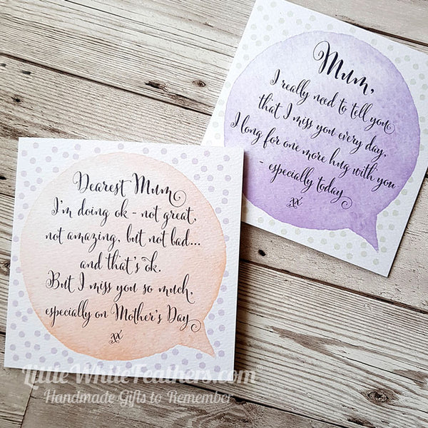 'MISS YOU MUM' CARD (can be personalised)