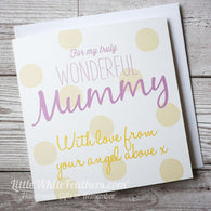 ‘MUMMY MESSAGE' CARDS with dots
