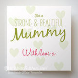 ‘MUMMY MESSAGE' CARDS with hearts
