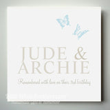PERSONALISED NAME & BUTTERFLY CARD