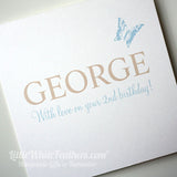 PERSONALISED NAME & BUTTERFLY CARD