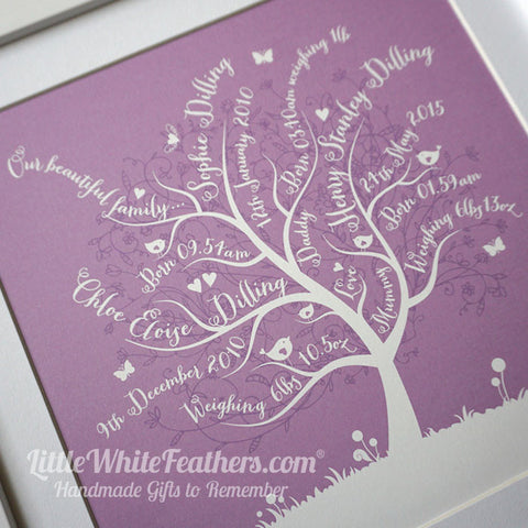 PERSONALISED MEMORY TREE - LittleWhiteFeathers.com