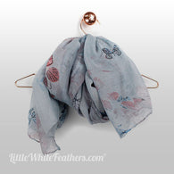 BLUE & PINK BUTTERFLY SCARF